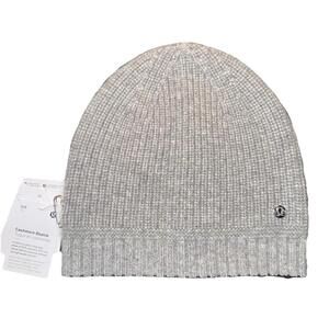 NWT$68 Lululemon Cashmere Beanie Unisex - Gray- O/S Quiet Luxury Winterwarm Gift